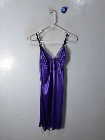 Purple Satin Nightgown
