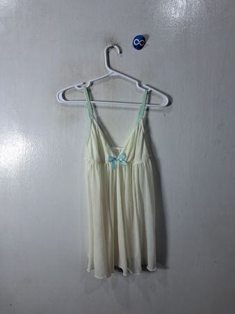 Women's White Camisole with Blue Trim