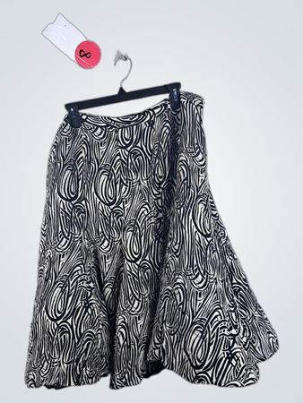 Jones New York Abstract Print Midi Skirt