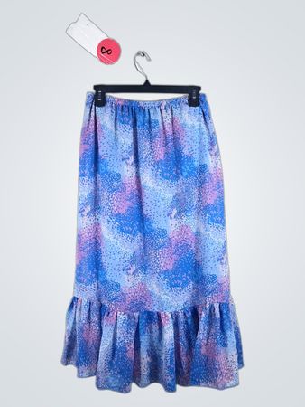 Blue and Pink Floral Skirt