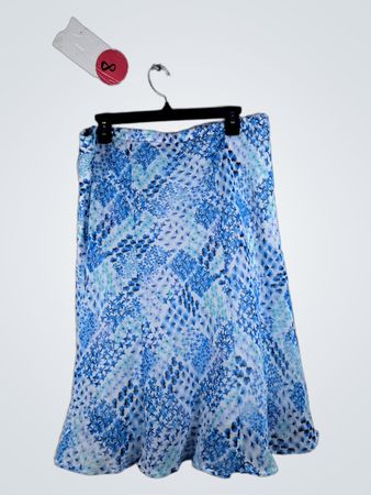 TanJay Petite Blue Floral Skirt
