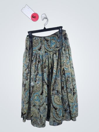 Nine West Paisley Midi Skirt