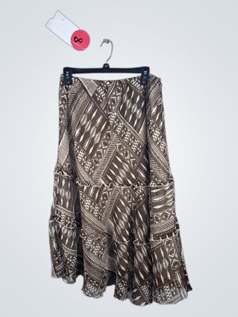 Alfred Dunner Brown and White Skirt