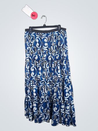 Lane Bryant Blue and White Floral Skirt