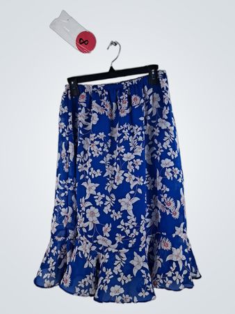 Blue Floral Skirt