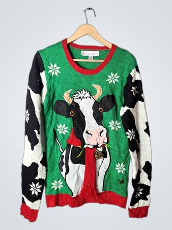Jolly Sweaters Christmas Cow Sweater
