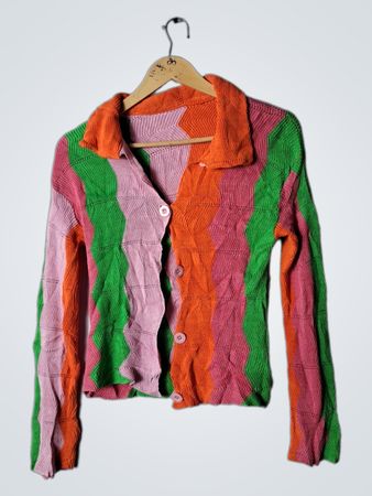 Multicolor Striped Knit Sweater