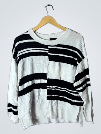 Andrea Jovine Striped Knit Sweater