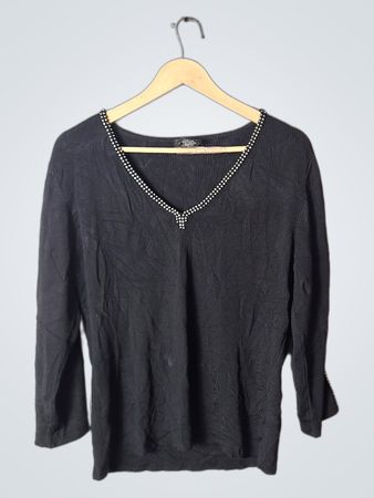 J.Michaels Black Long Sleeve Top