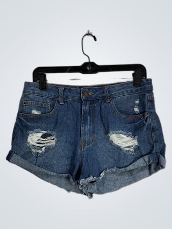 Distressed Denim Shorts