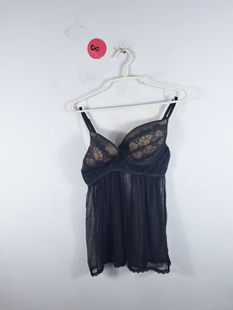 Black Sheer Lace Chemise