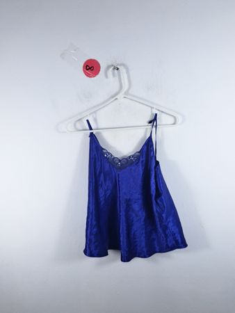 Blue Satin Camisole