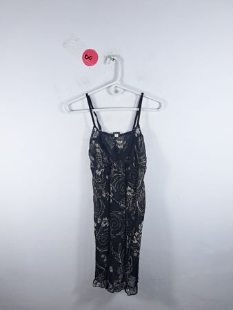 Black Floral Lace Trim Camisole
