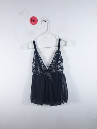 Black Sheer Lace Camisole