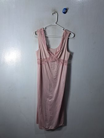 Pink Lace Trim Camisole Dress