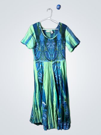 Draper's & Damon's Blue and Green Dress