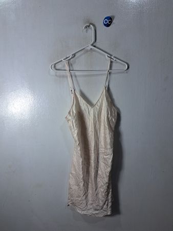 Beige Spaghetti Strap Dress
