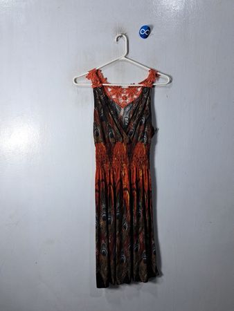 Peacock Print Dress