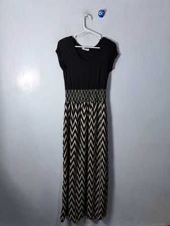 Daily Special Black and White Chevron Dress
