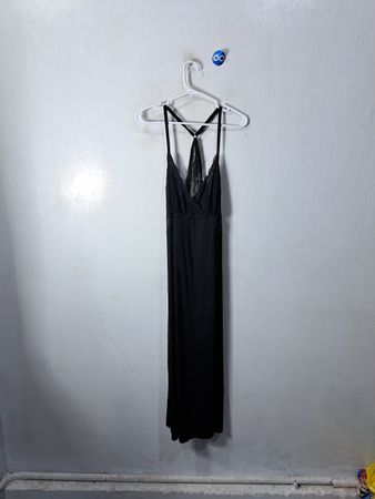 Black Lace Trim Nightgown