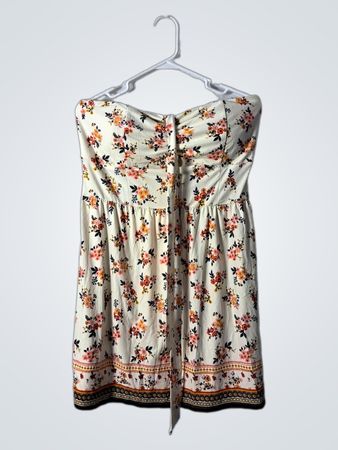 No Boundaries Floral Strapless Dress