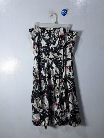 Floral Strapless Midi Dress