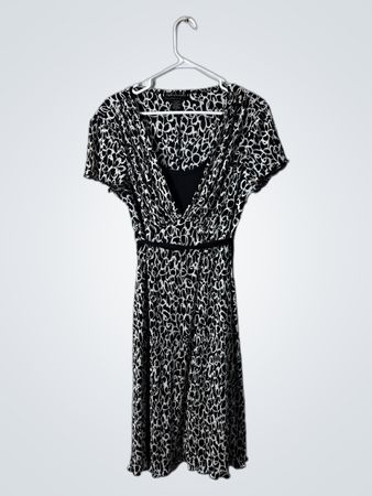 Black and White Floral Dress