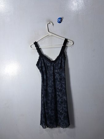 Black Floral Nightgown