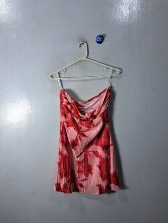 Pink and Red Floral Top