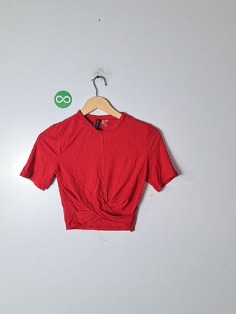 Red Cropped T-Shirt