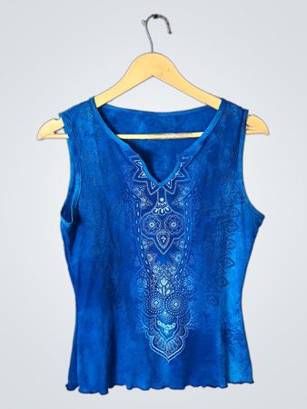 Blue Sleeveless Top