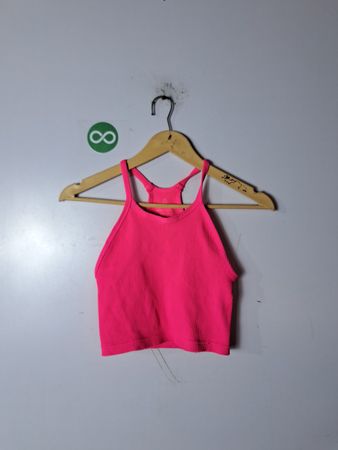 Pink Ribbed Tank Top