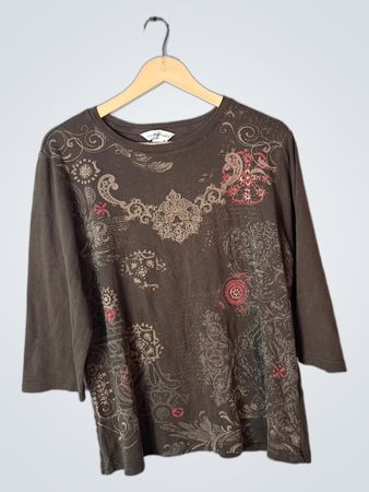 Christopher & Banks Brown Long Sleeve Top