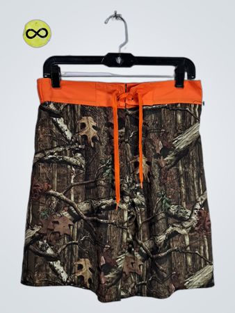Camo Skirt with Orange Waistband