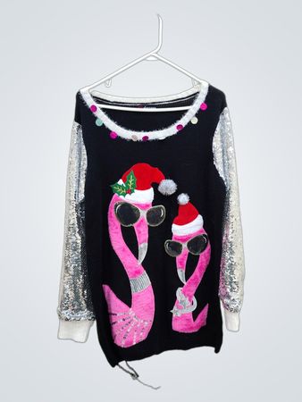 Holiday Flamingo Sweater