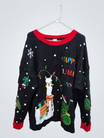 Holiday Time Happy Llama Days Christmas Sweater