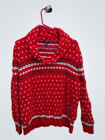 Chaps Red Cowl Neck Sweater