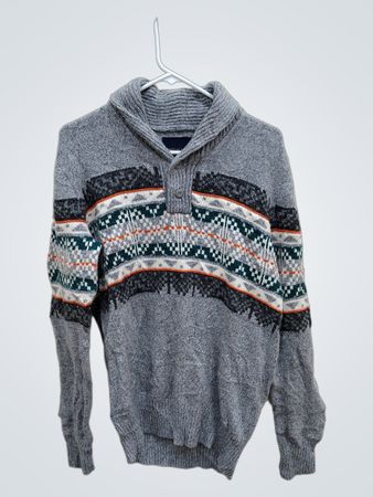 American Eagle Patterned Knit Sweater