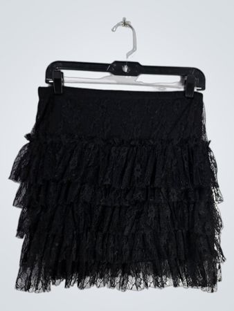 Black Ruffled Skirt