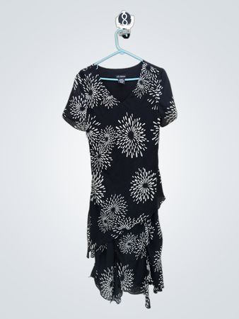 Citi Dress with White Floral Pattern