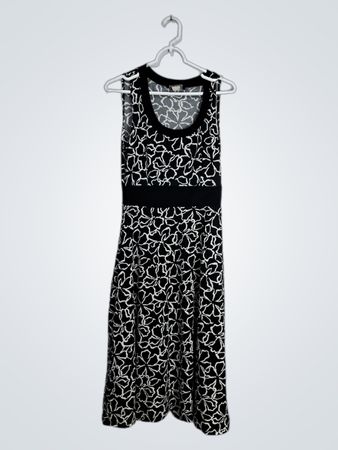 KIDPAZZI Black and White Floral Dress