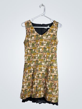 Ci Sono Geometric Pattern Dress