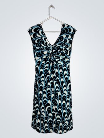 London Style Swirl Print Dress