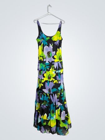 Jones New York Floral Tiered Maxi Dress