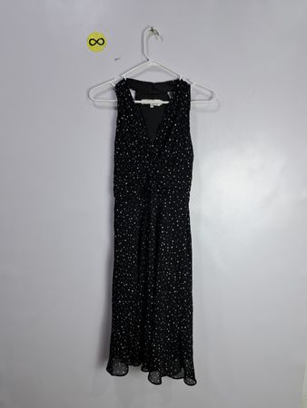 Evan-Pic Black Polka Dot Maxi Dress