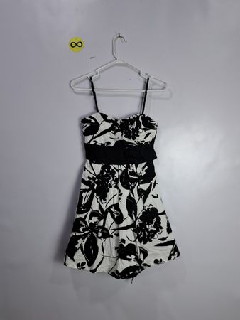 Black and White Floral Romper