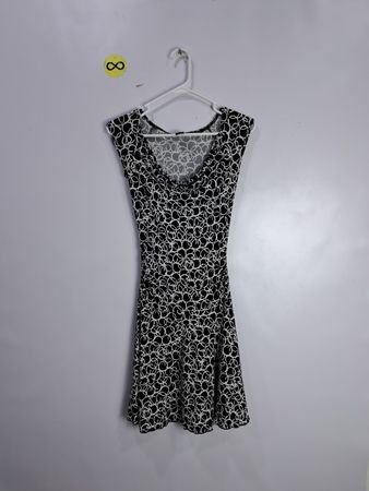 Black and White Floral Dress