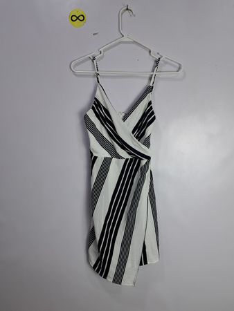 Black and White Striped Dress