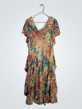 Signature by Robbie Bee Floral Ruffle Dress