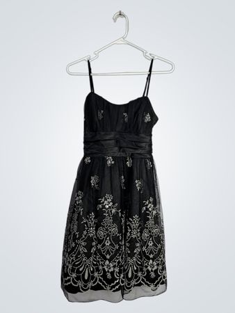 Trixxi Black Embroidered Dress